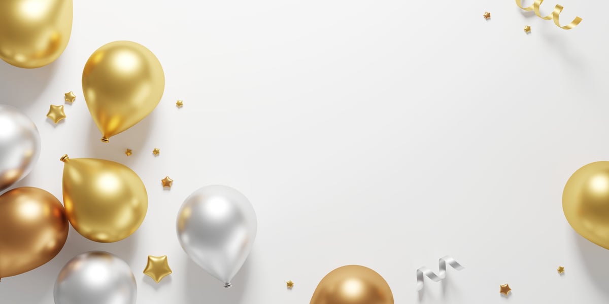 Luxury gold and silver balloon decor for parties and events